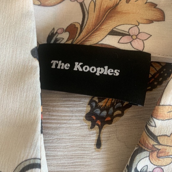 The Kooples Silk Butterfly Sheer Blouse Size XS - Picture 3 of 14